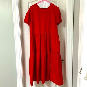 Orange/coral maxi dress